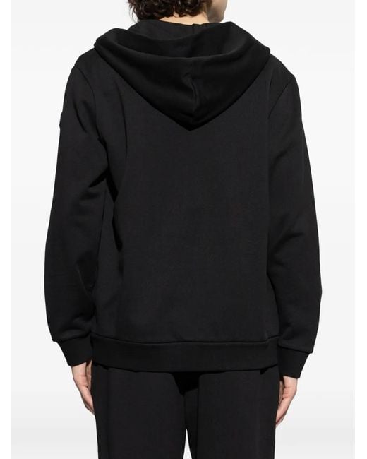 Moncler Black Zip-Up Hoodie for men