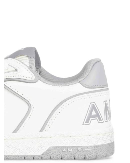 Amiri White Logo-Patch Panelled Sneakers for men