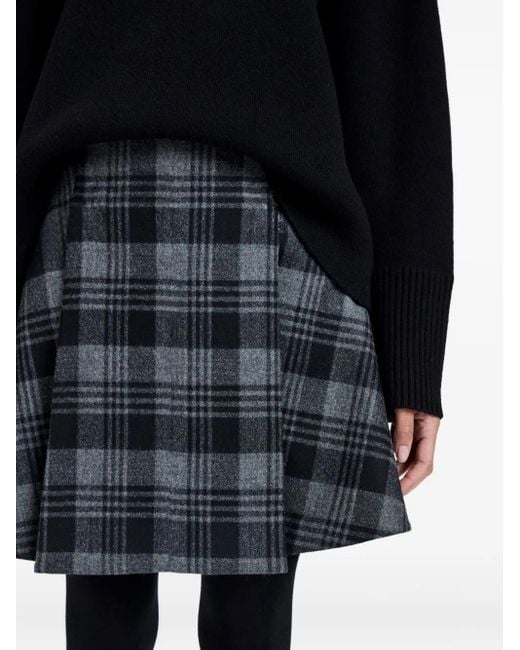 Minifalda Cassia a cuadros de lana Proenza Schouler de color Blue