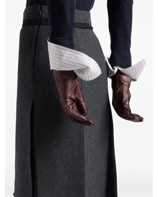 Prada Wollen Midi-Rok in het Black