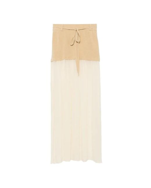AYA MUSE White Asha Sheer-Panel Maxi Skirt