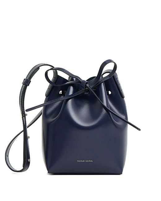 Mansur Gavriel レザー バケットバッグ Blue