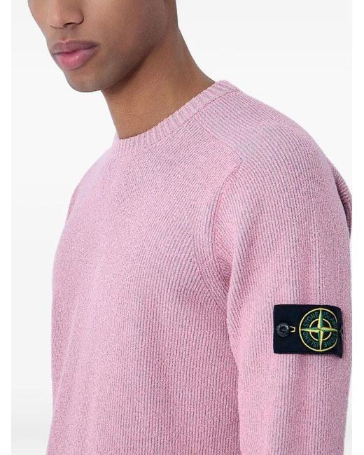 Maglione A Coste 5100033 di Stone Island in Pink da Uomo