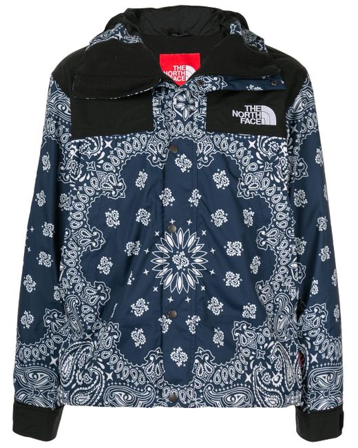 Supreme X The North Face Bandana Mountain Parka in Blue for Men | Lyst