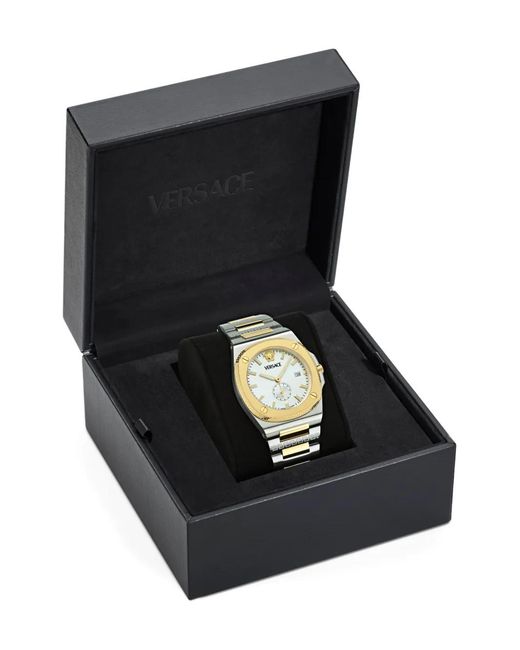 Versace Metallic Antares Greek Key 40Mm for men