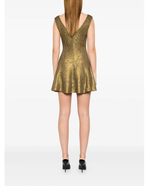 Norma Kamali Green Grace Sequined Stretch-Jersey Mini Dress