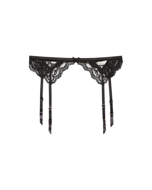Fleur du Mal Black Bianca Garter Belt