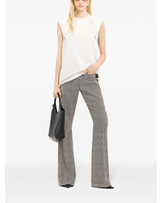 Courreges White Draped-Detail Cotton Tank Top for men