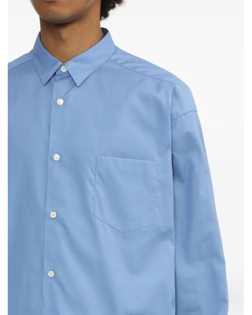 Comme des Garçons Overhemd Met Zakdetail in het Blue voor heren
