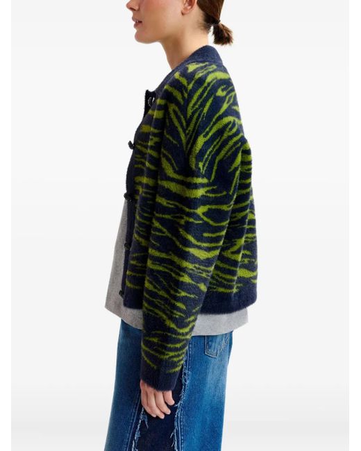 Essentiel Antwerp Green Zweifarbiger Cardigan
