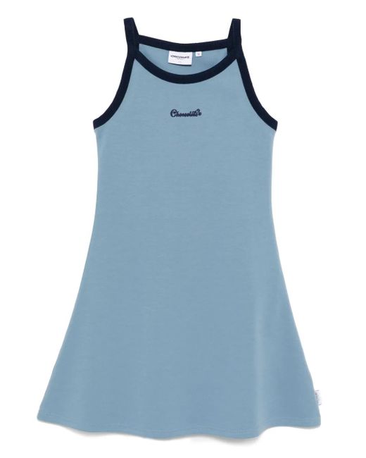 Chocoolate Blue Kleid Mit Logo-Stickerei