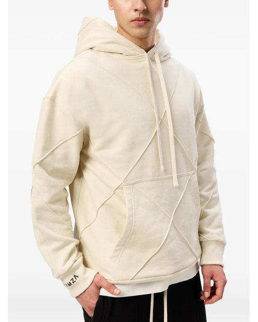 Hamza White Diamond Hoodie for men
