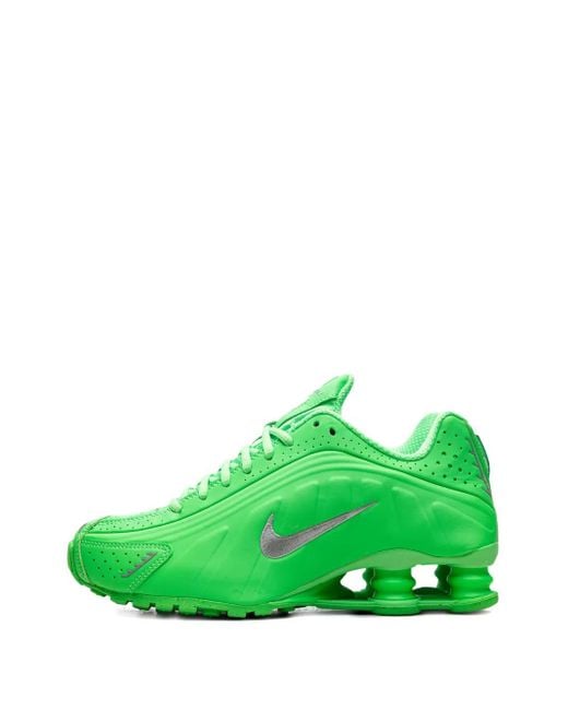 Nike Green Shox R4 Lace-Up Sneakers