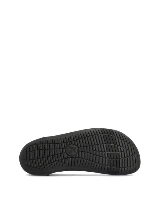 Groundies Black Elasticated-Trim Ballet Flats