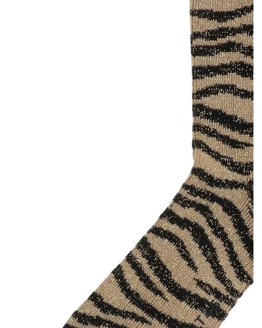ANT45 Black Tiger-Print Socks