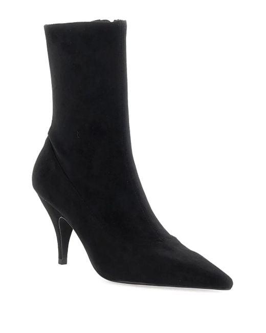 Jeffrey Campbell Black Pointed-Toe Suede Boots