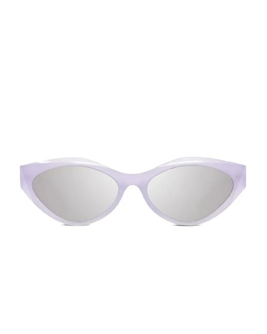 Givenchy White Cat-Eye Full-Rim Sunglasses