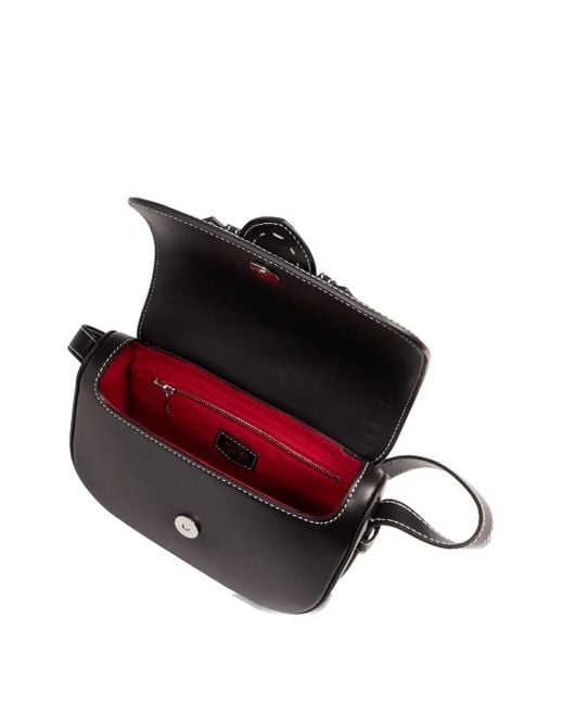 Lancel Black Sienna Zebra-Print Flap Bag