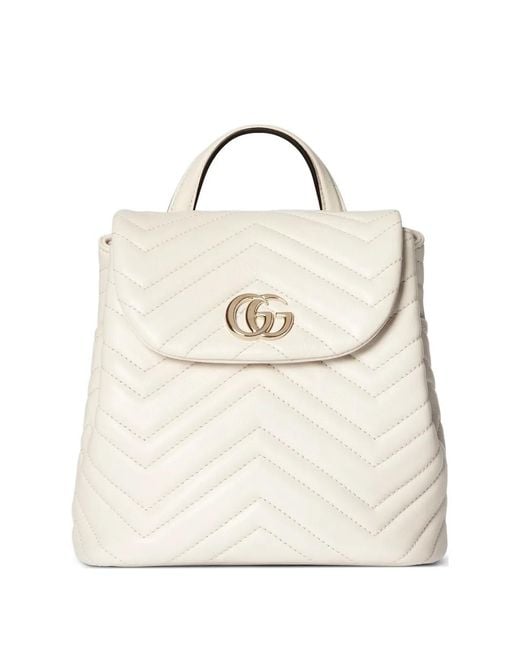 Gucci Natural Mini Gg Marmont Backpack