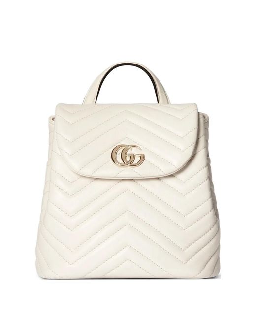 Gucci Natural Mini Gg Marmont Backpack