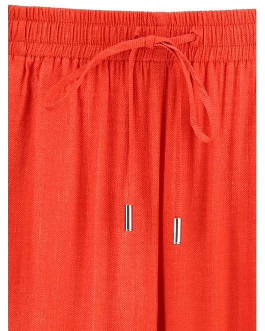 Ermanno Scervino Red Drawstring Trousers