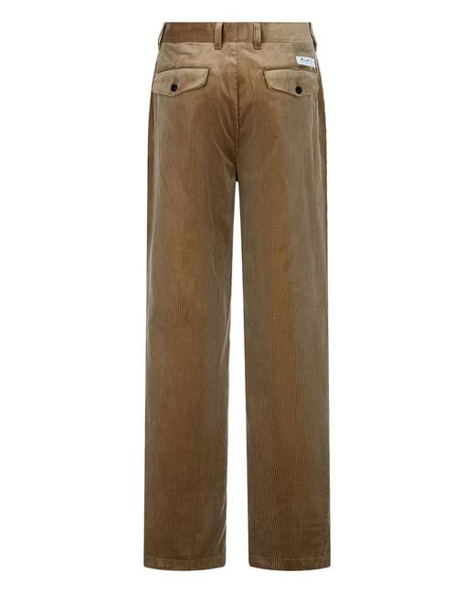 MAN ON THE BOON. Natural Corduroy Button Trousers for men