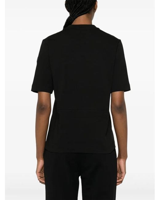 Moncler Black Embossed-Logo Cotton T-Shirt