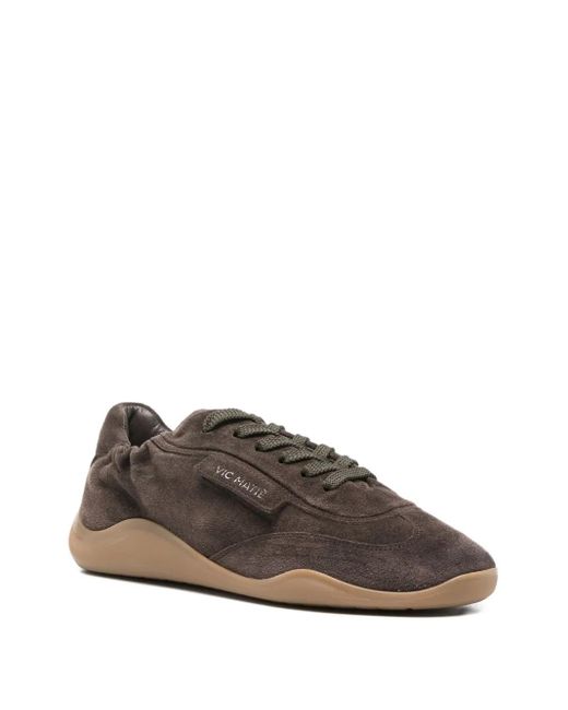 Vic Matié Brown Lace-Up Suede Trainers