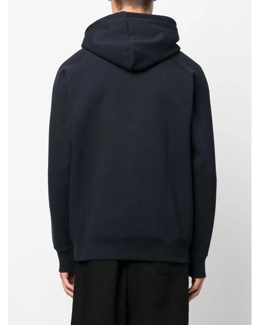 Carhartt Blue Embroidered-Logo Detail Hoodie for men