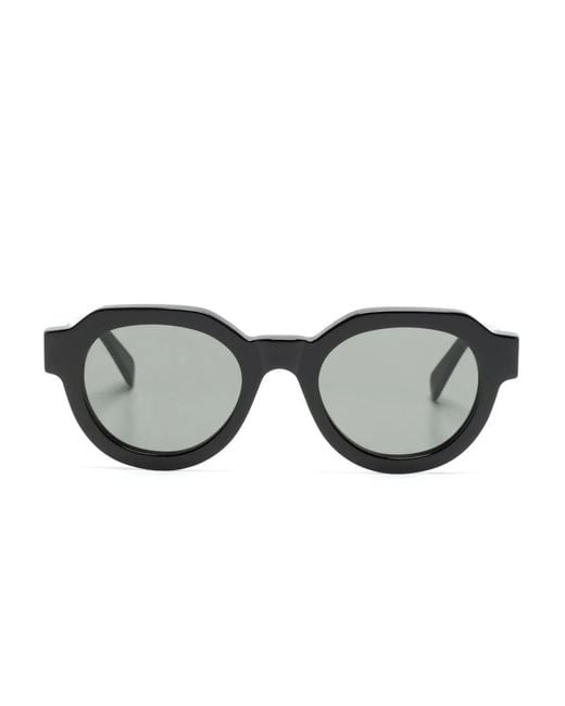 Retrosuperfuture Black Vostro Round-Frame Sunglasses