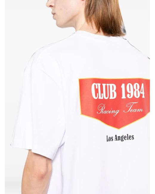 Club 1984 White Racing T-Shirt for men