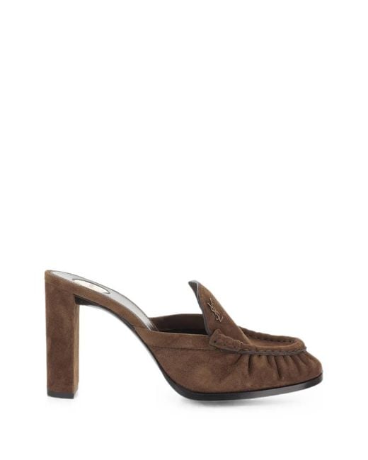 Saint Laurent Brown Le Loafer Mules