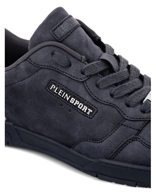 Philipp Plein Blue Leather Sneakers