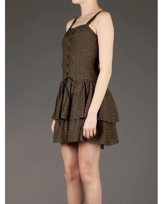 Edun Green Pleated Dress