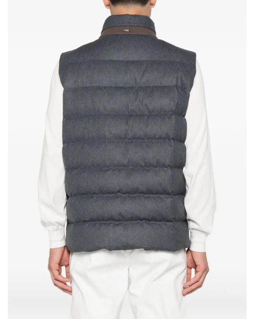 メンズ Herno キルティング ベスト Gray
