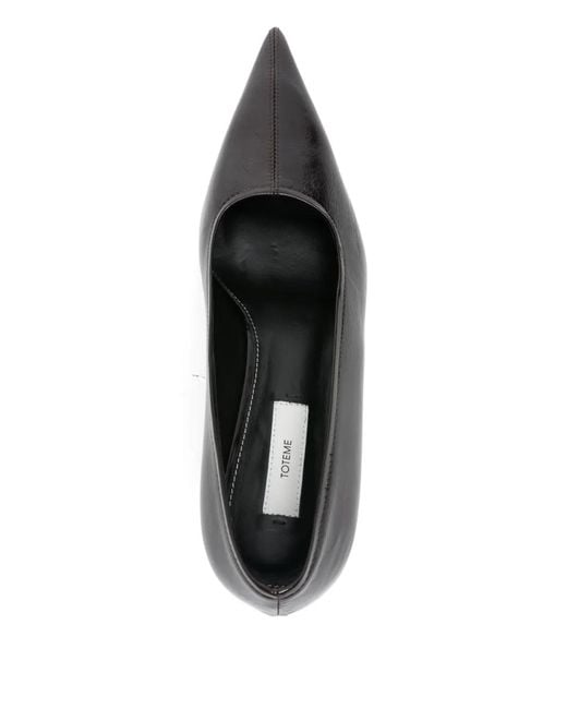 Totême  Black Sharp Naplack Wedge Pumps