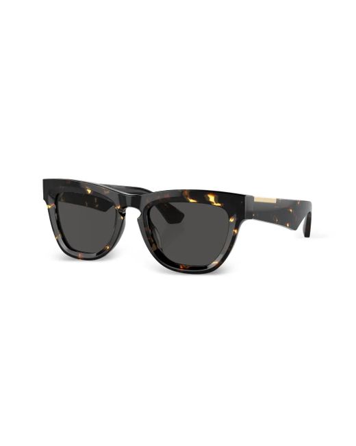 Burberry Black Tortoiseshell-Effect Square-Frame Sunglasses