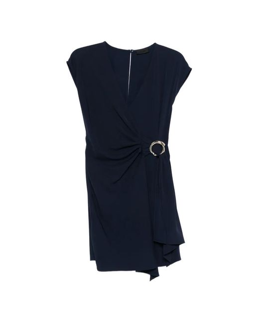 Liu Jo Blue Short Dress With Bejewelled Detailing