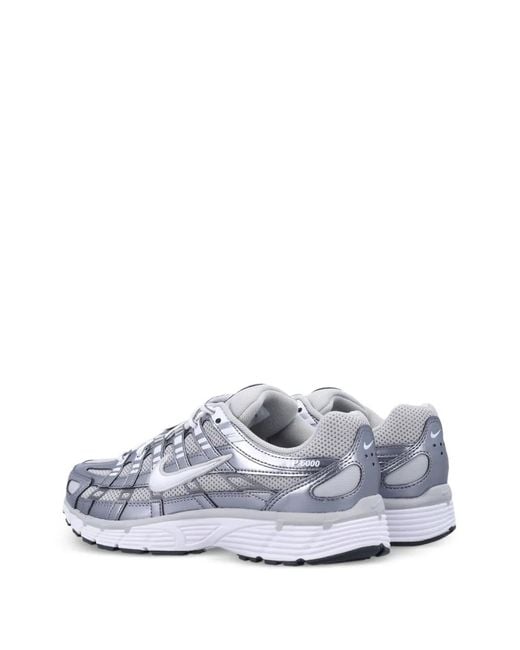 Nike White P-6000 Metallic Sneakers