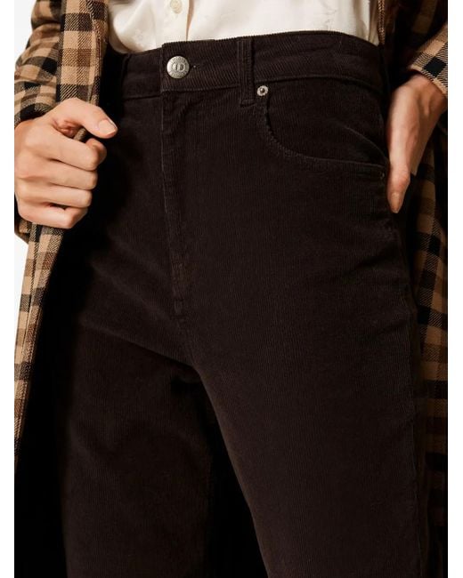Twinset Black Five-Pocket Corduroy Jeans
