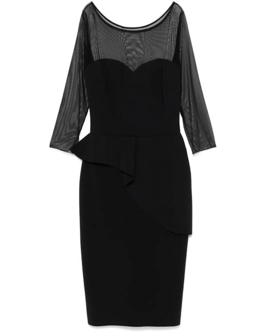 La Petite Robe Di Chiara Boni Black Skip Illusion Midi Dress