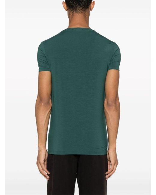 Zegna T-Shirt mit rundem Ausschnitt in Green für Herren