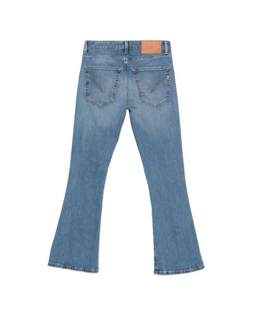 Dondup Blue Button Flared Jeans