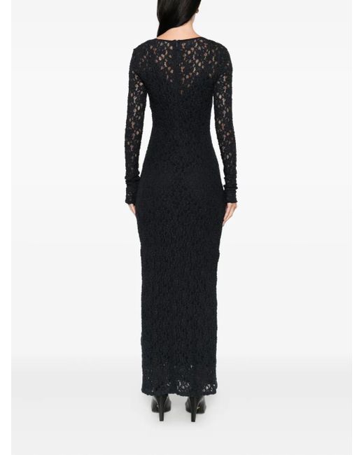 Max Mara Jurk Met Lange Mouwen En Textuur in het Black