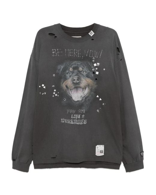 Maison Mihara Yasuhiro Gray Graphic-Print T-Shirt for men