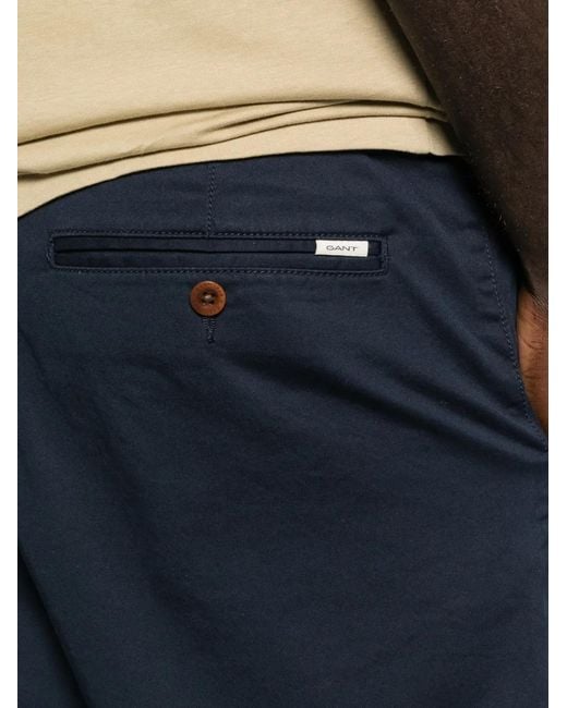 Gant Blue Logo-Detail Shorts for men
