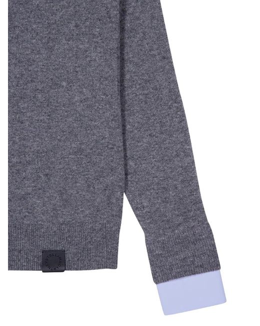 Stella McCartney Gray Melange Polo Top