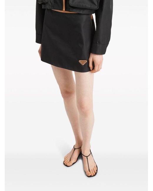Minifalda Re-Nylon Prada de color Black