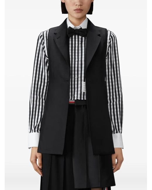 Thom Browne Black Cashmere Wool And Silk 2-In-1 Sportcoat