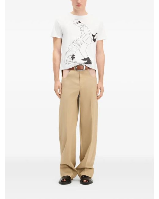 Jean Paul Gaultier White Open Front Curves Trousers